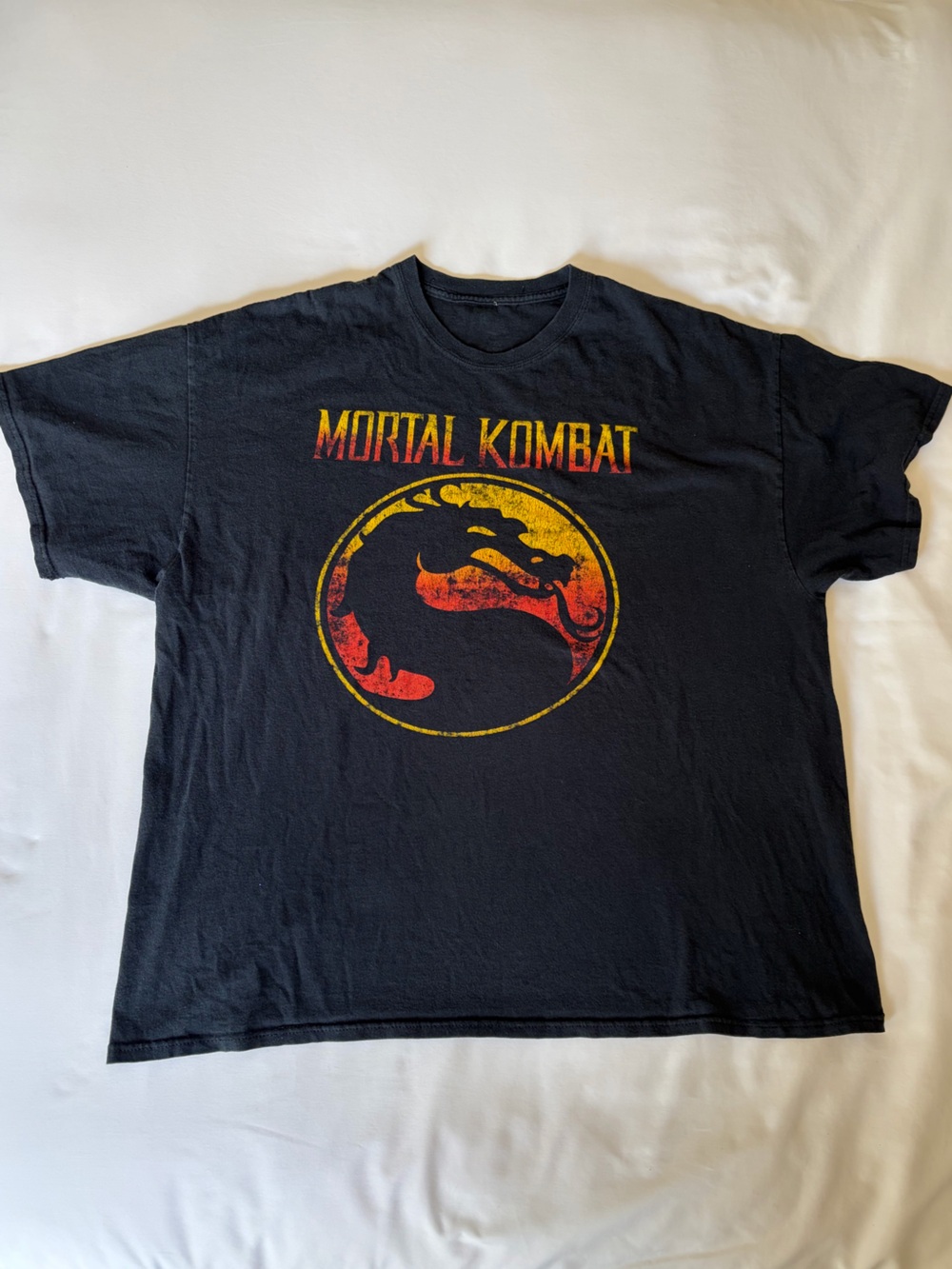 VTG Mortal Kombat - Black Dragon Graphic Logo Crew Neck T-Shirt - Size 2XL